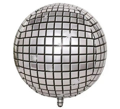 Globo Foil de Bola de Disco plateada de 55 cm