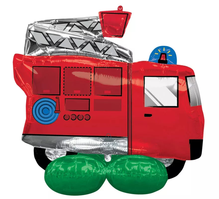 Translation missing: es.Globo Foil Gigante Airloonz Camión de Bomberos 106x88 cm