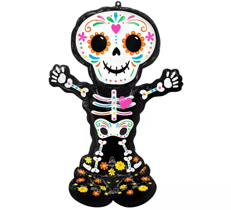 Translation missing: es.Globo Foil Gigante Airloonz Esqueleto Día de los Muertos 88x132 cm
