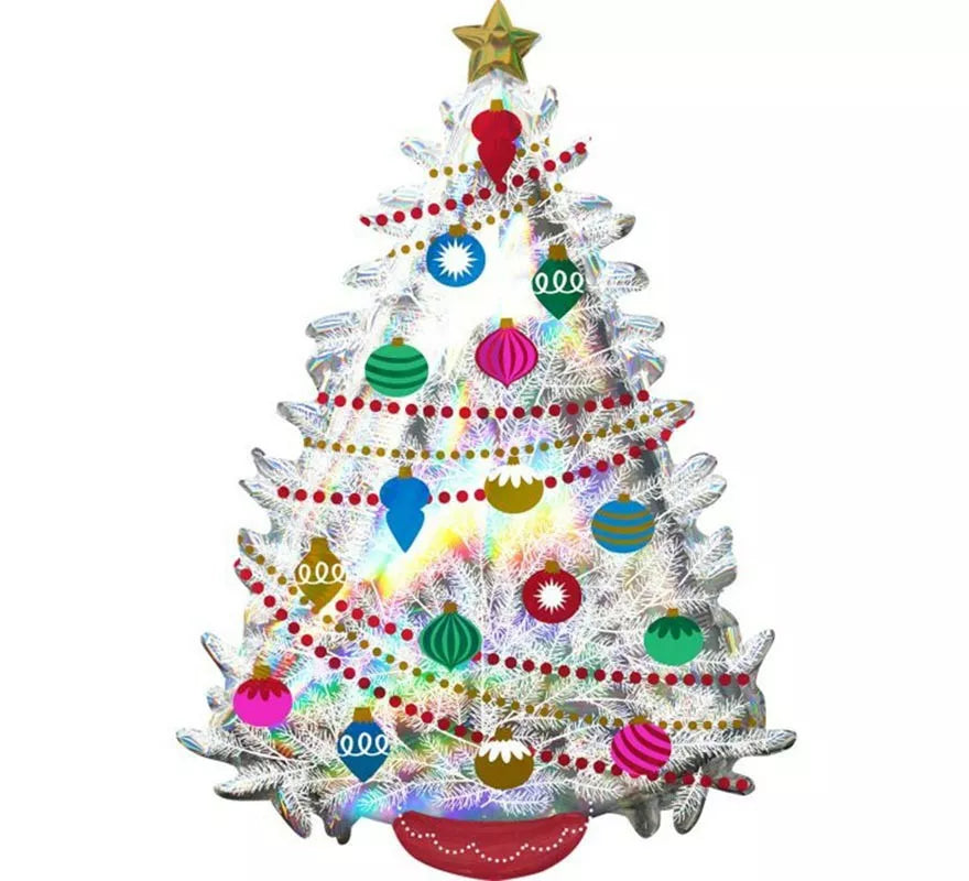 Translation missing: es.Globo Foil Gigante Árbol de Navidad Irisdiscente 66x91 cm