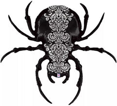 Globo Foil Metalizado de Araña Negra de 119 cm