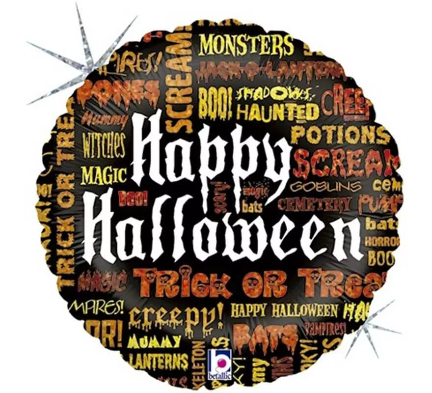 Translation missing: es.Globo Foil Metalizado Frases de Halloween de 45 cm