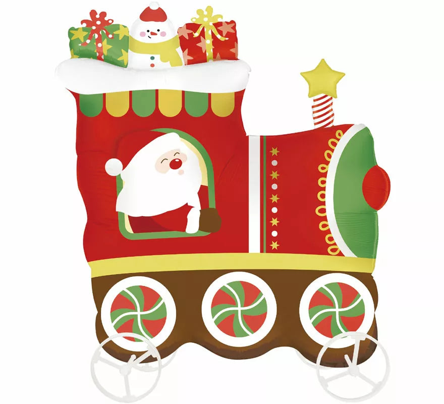 Globo Foil Tren Navideño 86x79,5 cm