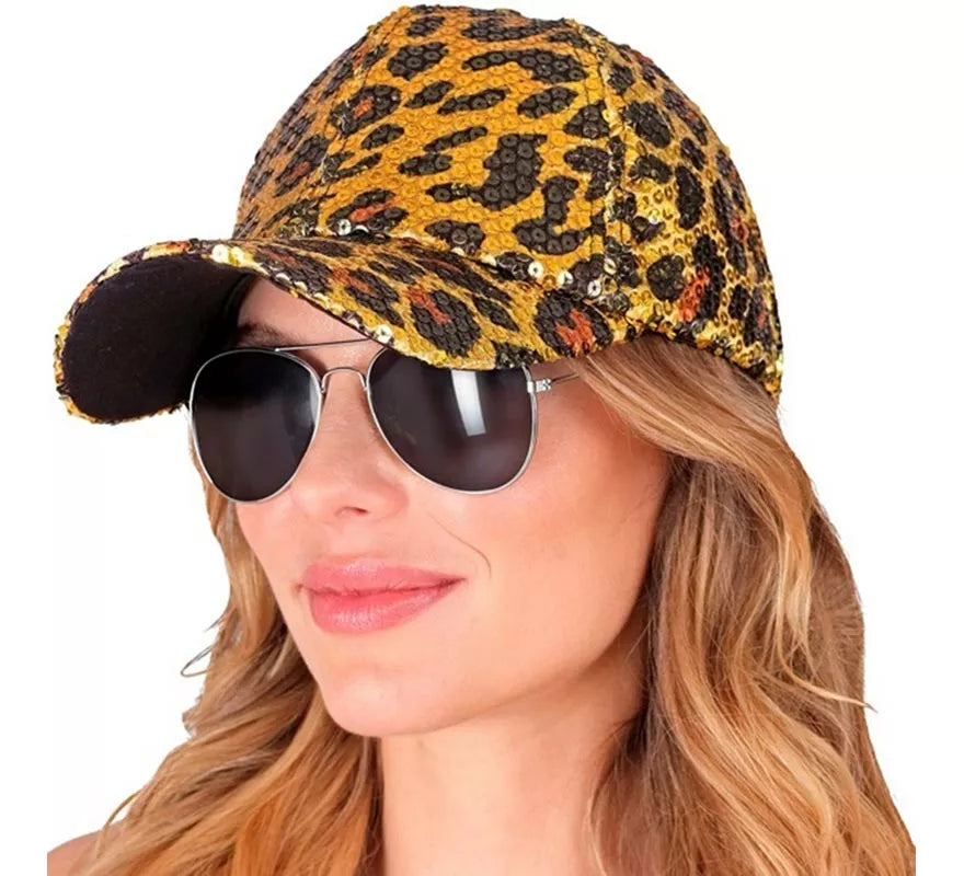 Translation missing: es.Gorra Animal Print Leopardo con Lentejuelas