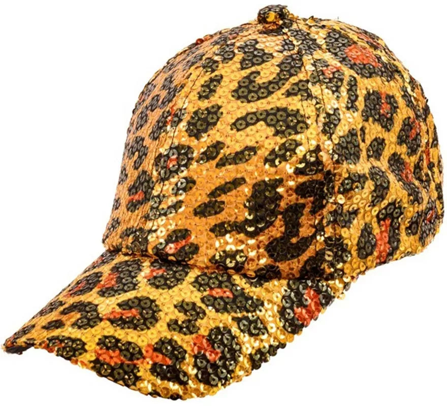 Translation missing: es.Gorra Animal Print Leopardo con Lentejuelas