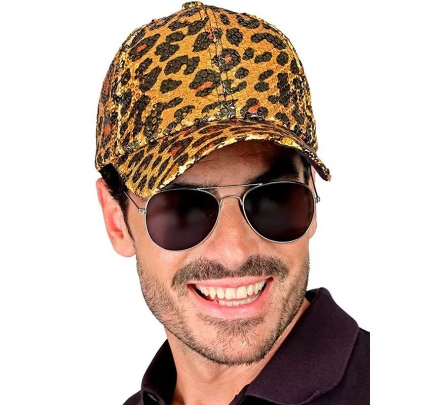 Translation missing: es.Gorra Animal Print Leopardo con Lentejuelas