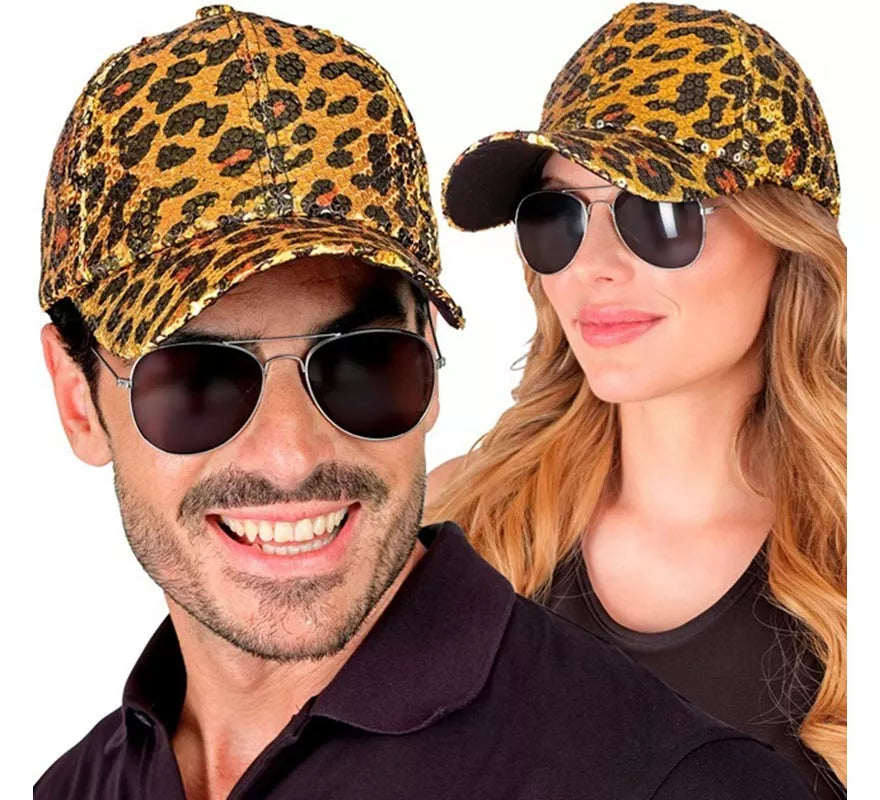 Translation missing: es.Gorra Animal Print Leopardo con Lentejuelas