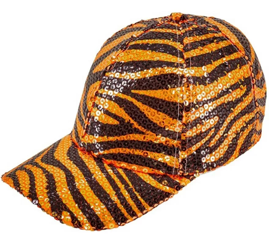 Translation missing: es.Gorra Animal Print Tigre con Lentejuelas