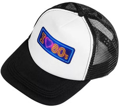 Gorra Años 80 'I Love 80s' para adultos