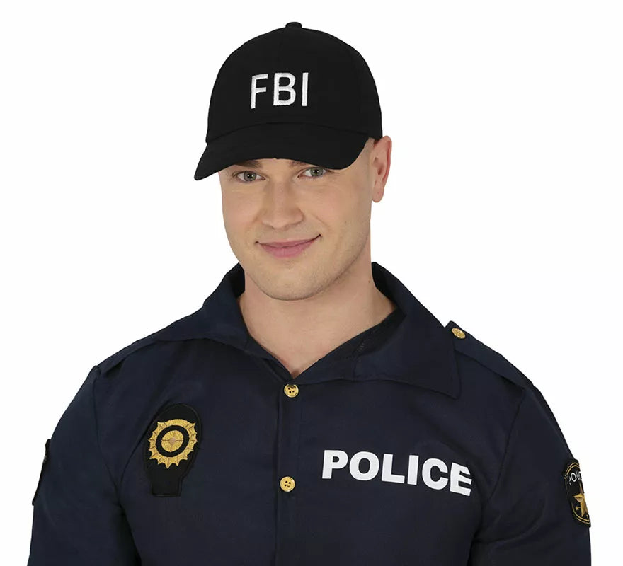 Translation missing: es.Gorra de FBI negra adulto