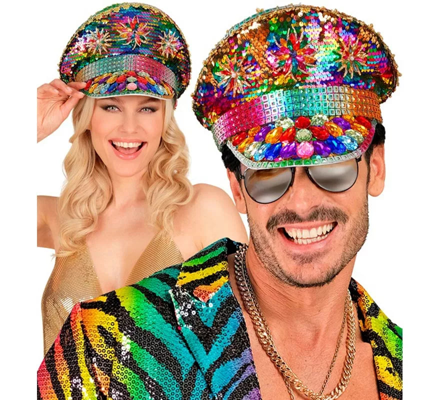 Translation missing: es.Gorra de Festival Pride con Joyas Arcoíris