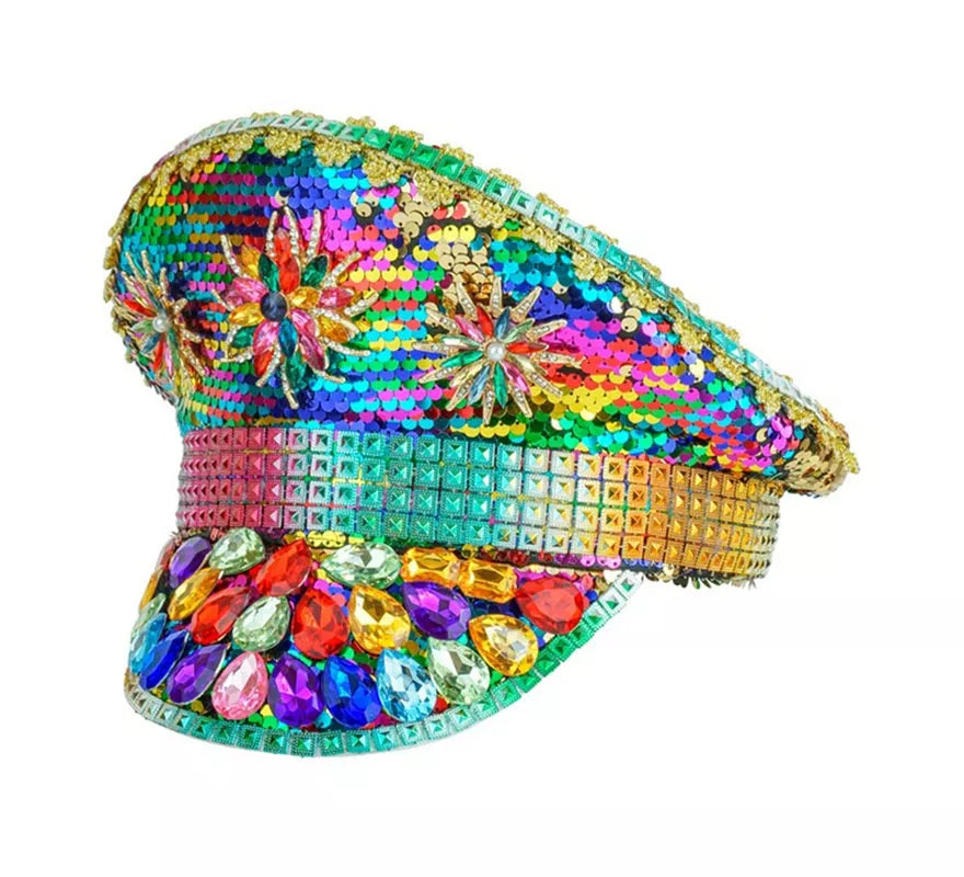 Translation missing: es.Gorra de Festival Pride con Joyas Arcoíris