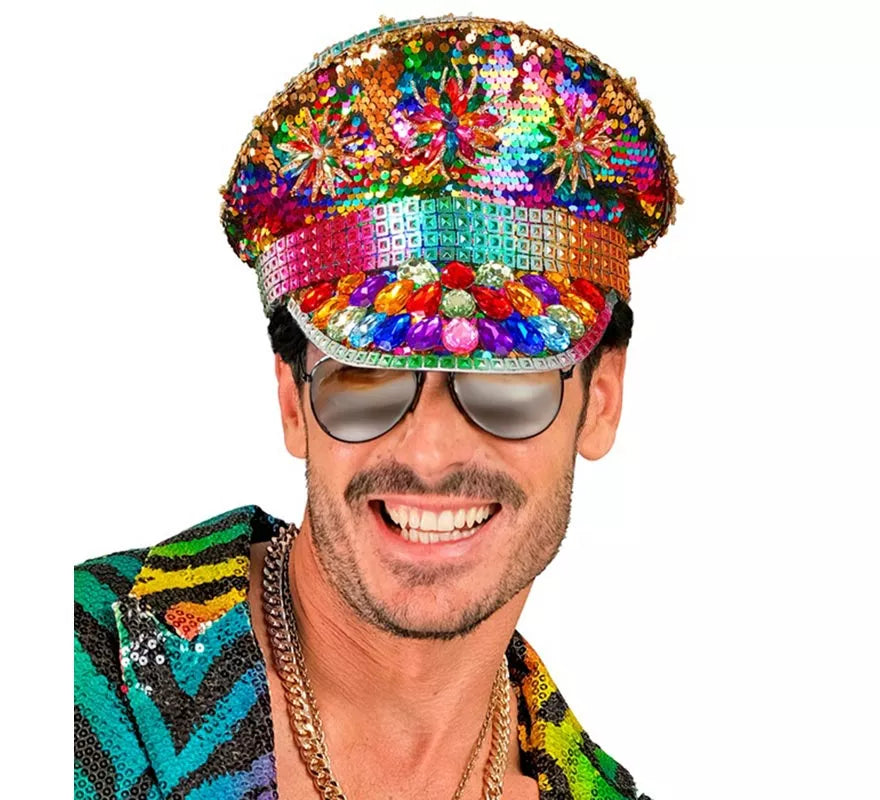 Translation missing: es.Gorra de Festival Pride con Joyas Arcoíris
