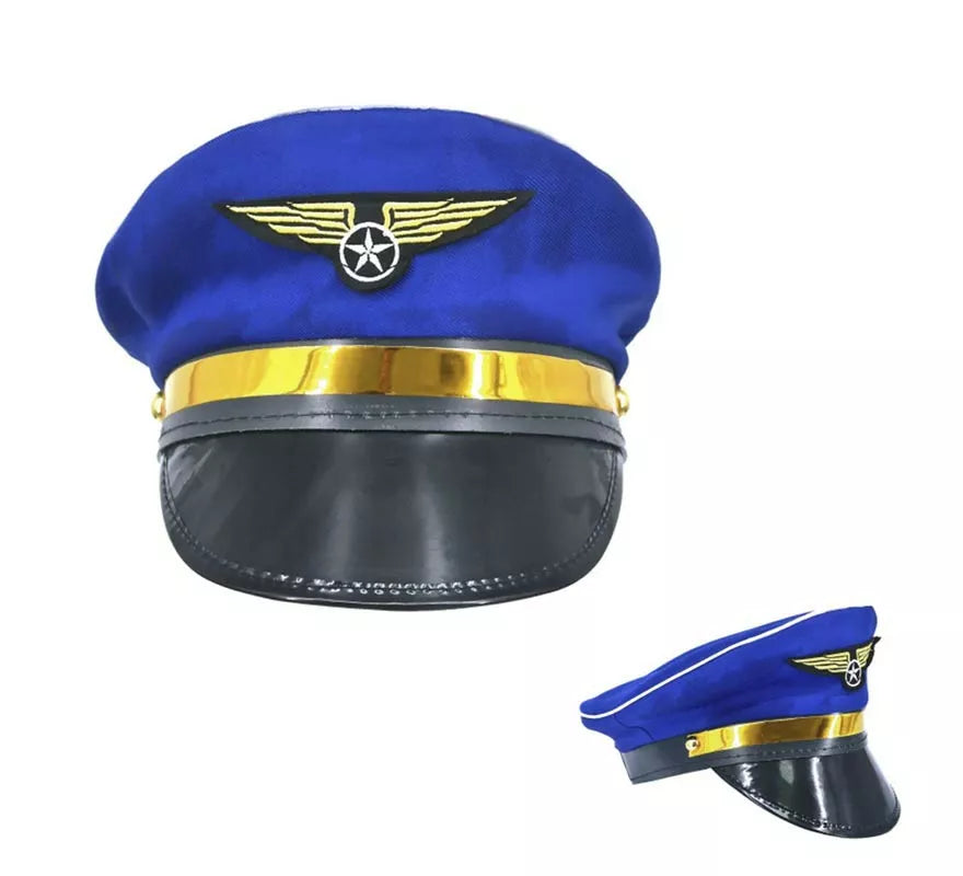 Translation missing: es.Gorra de Piloto aviador azul