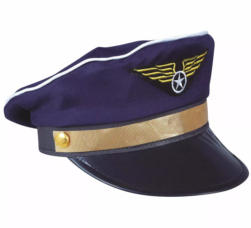 Translation missing: es.Gorra de Piloto con Insignia Dorada Infantil