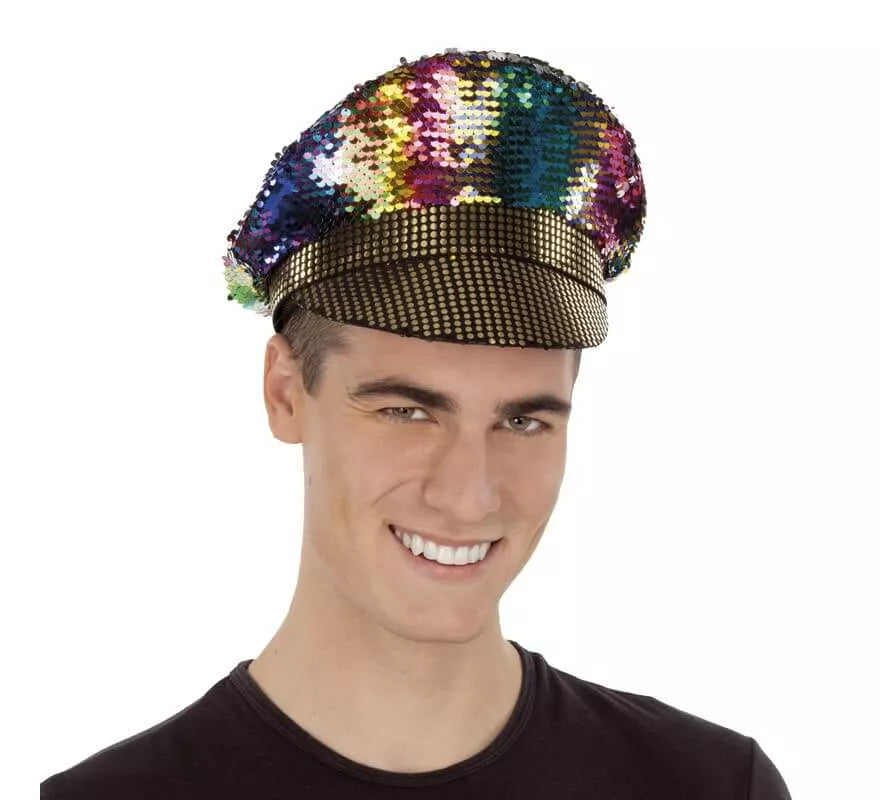 Translation missing: es.Gorra de Policía Arcoíris con lentejuelas