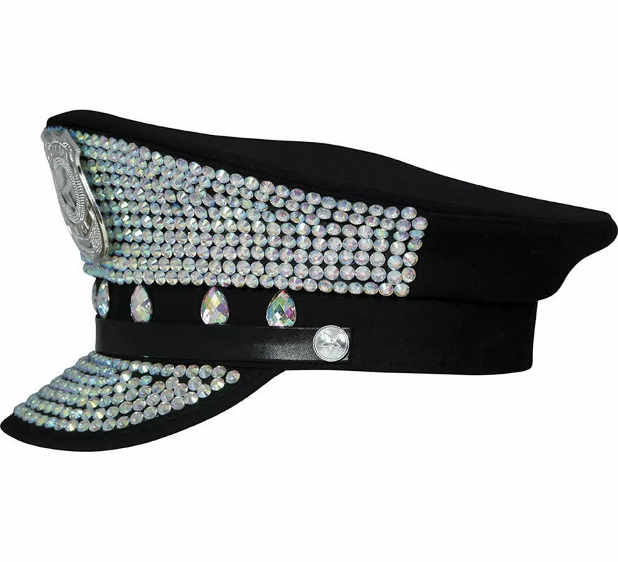 Translation missing: es.Gorra de Policía con brillantes adulto