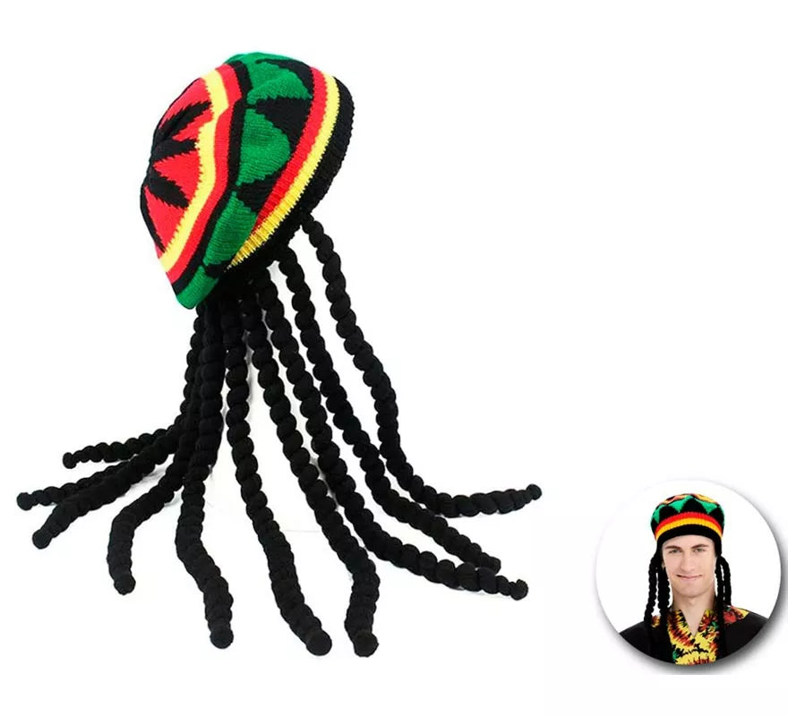 Translation missing: es.Gorra de Rastafari con cabello rasta