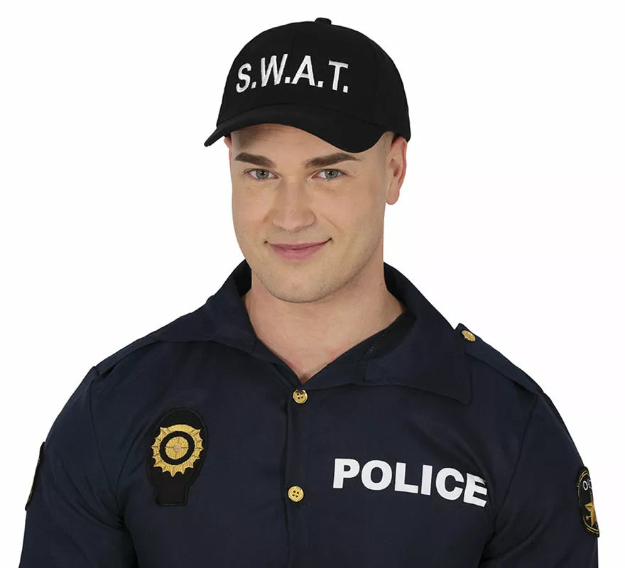 Translation missing: es.Gorra de Swat negra adulto