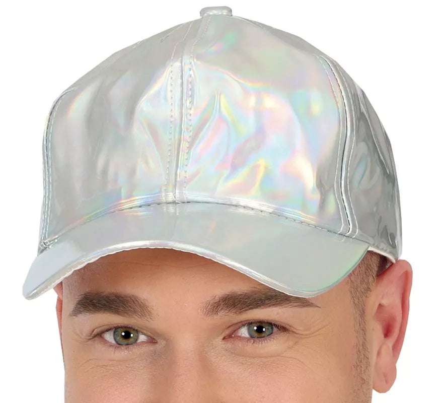 Translation missing: es.Gorra Metalizada plateado adulto