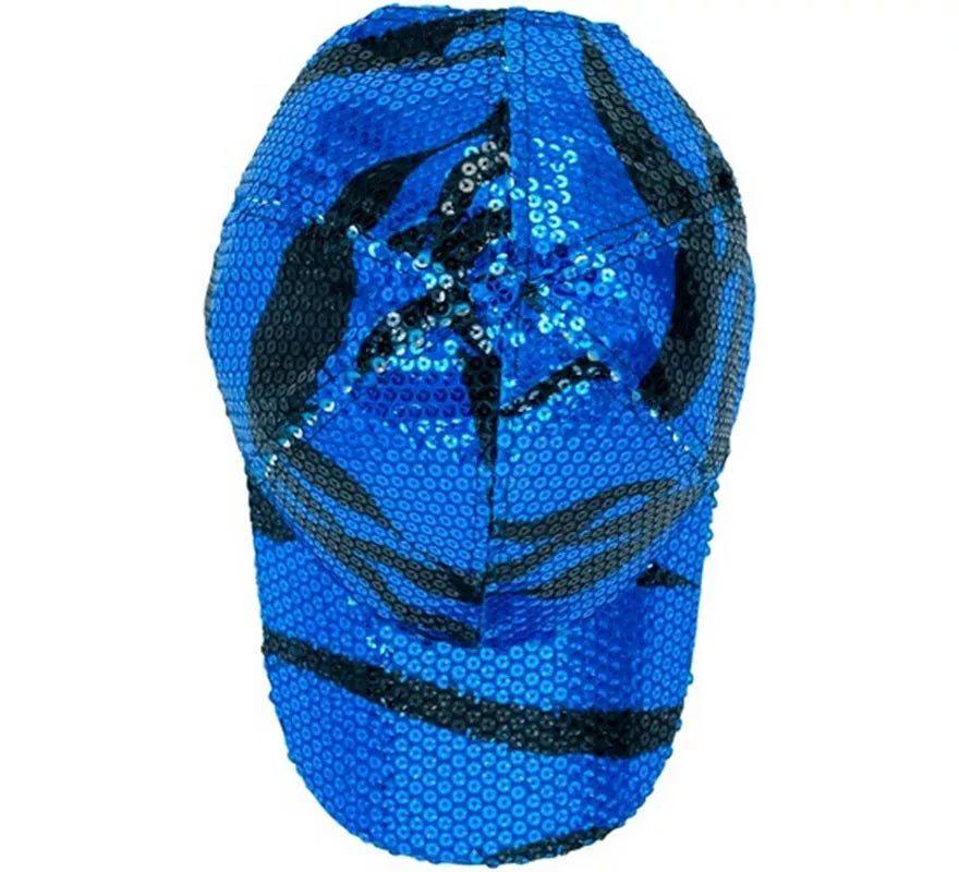 Translation missing: es.Gorra Ondas azul con Lentejuelas