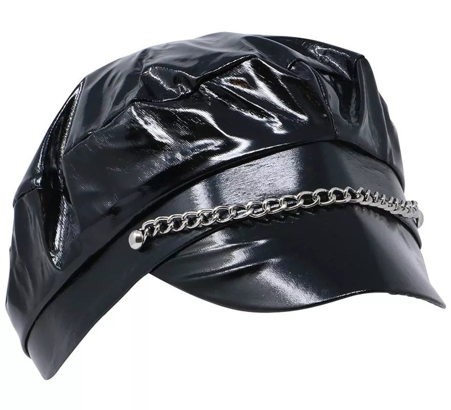 Translation missing: es.Gorra Sado o Motera de vinilo negra