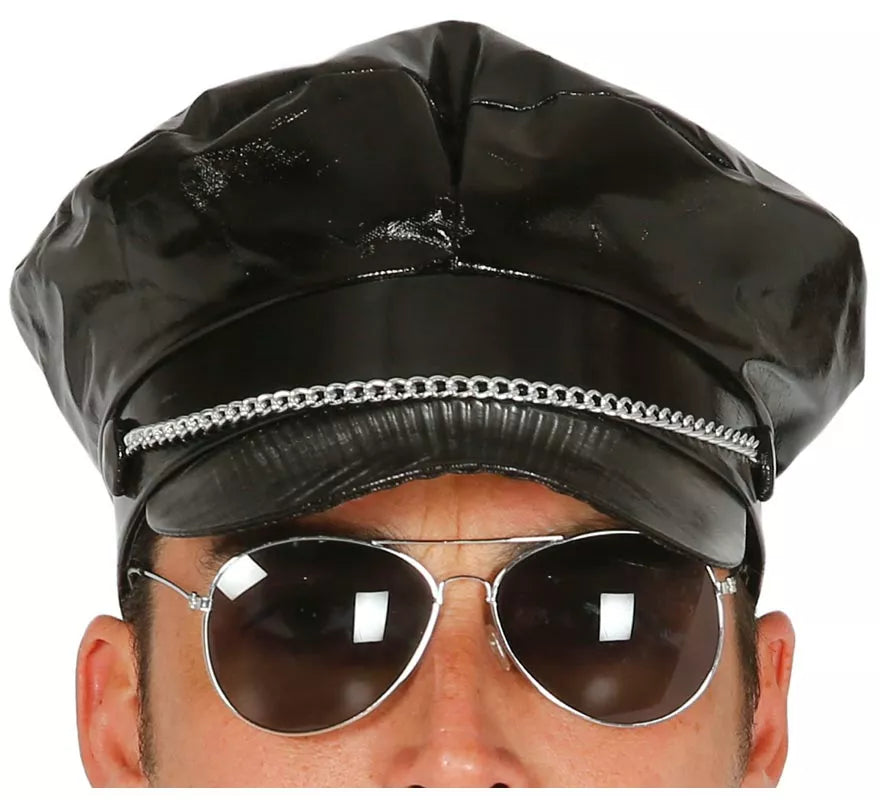 Translation missing: es.Gorra Sado o Motera de vinilo negra