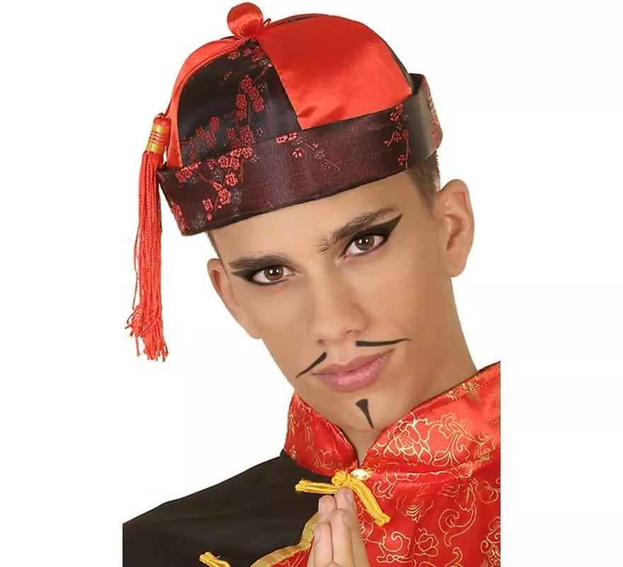 Translation missing: es.Gorro Chino Rojo con Borla