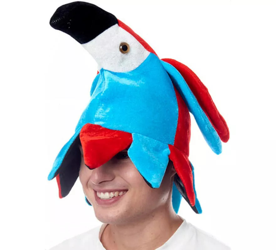 Translation missing: es.Gorro de Foam de Loro rojo y azul