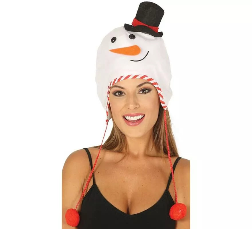 Translation missing: es.Gorro de Muñeco de Nieve con Bolas 30 cm