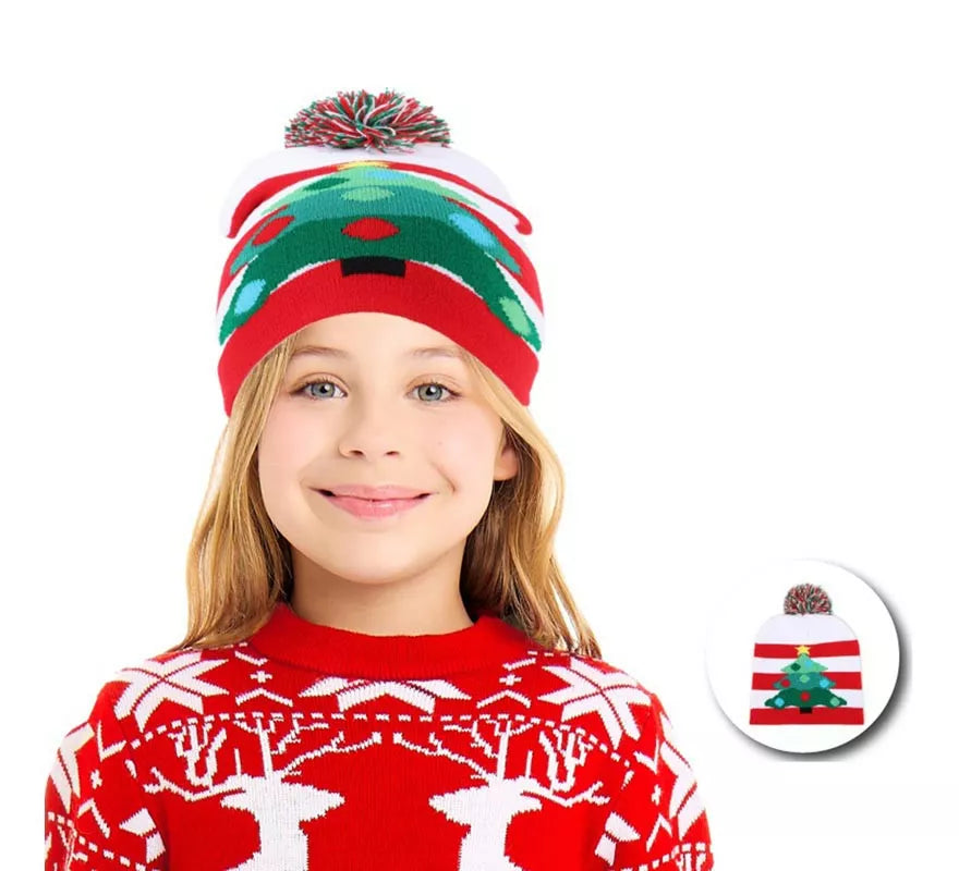 Translation missing: es.Gorro de Navidad Árbol Navideño a rayas infantil