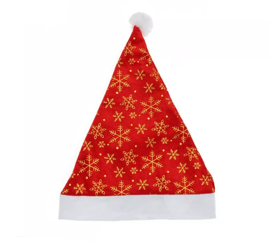 Translation missing: es.Gorro de Papá Noel de estampado de Copos de Nieve