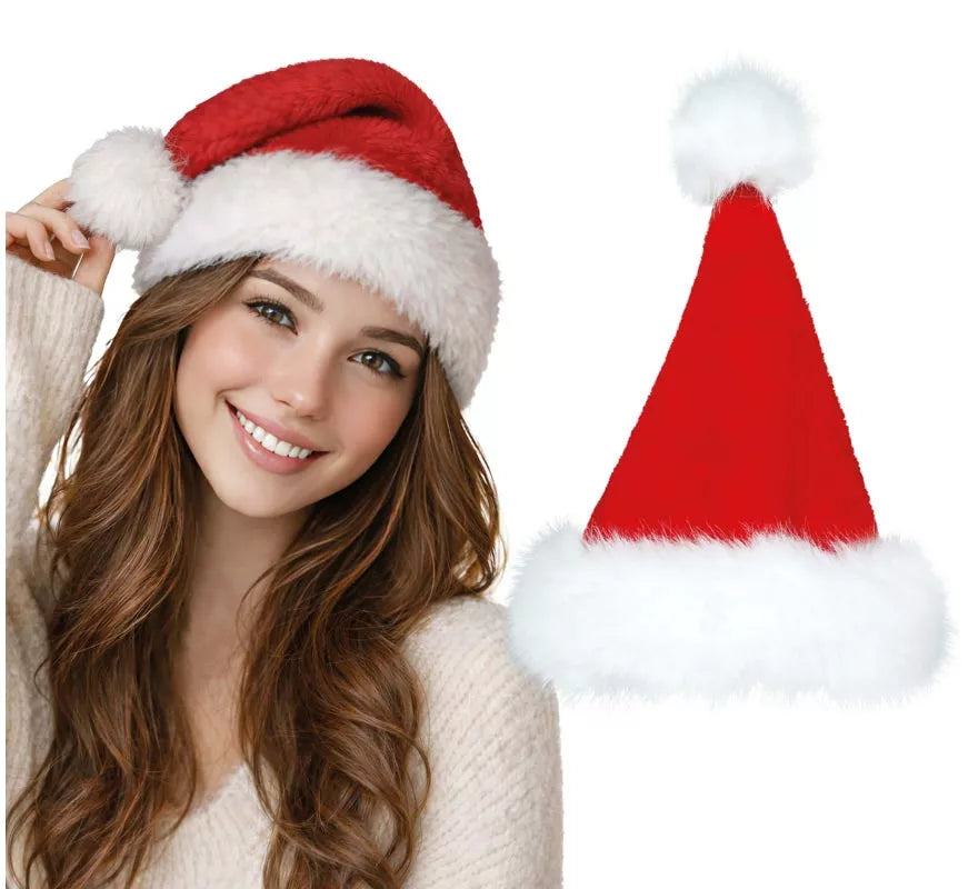 Gorro de Papá Noel de Terciopelo rojo