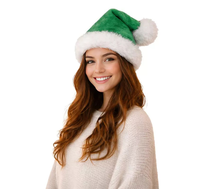 Translation missing: es.Gorro de Papá Noel de Terciopelo verde