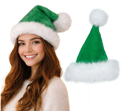 Gorro de Papá Noel de Terciopelo verde