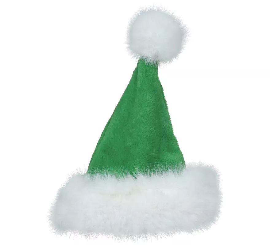Gorro de Papá Noel de Terciopelo verde