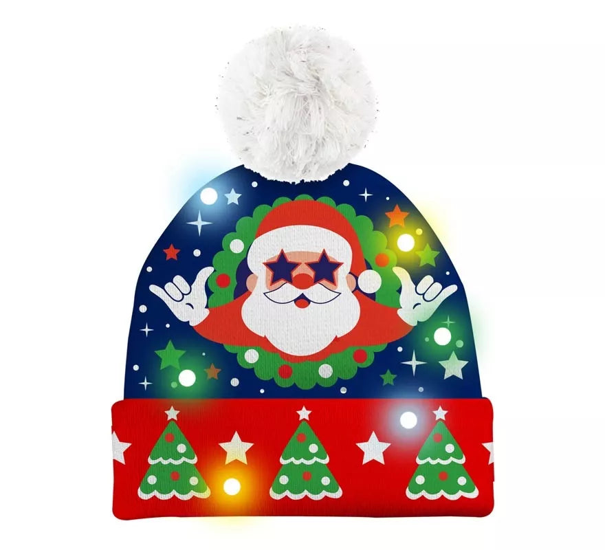 Translation missing: es.Gorro de Papá Noel Efecto Lana con Luz