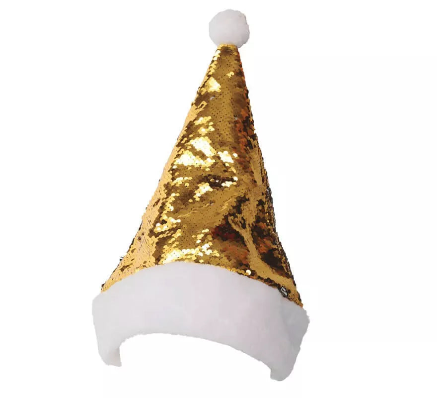 Translation missing: es.Gorro de Papá Noel Lentejuelas reflejos Plata-Oro