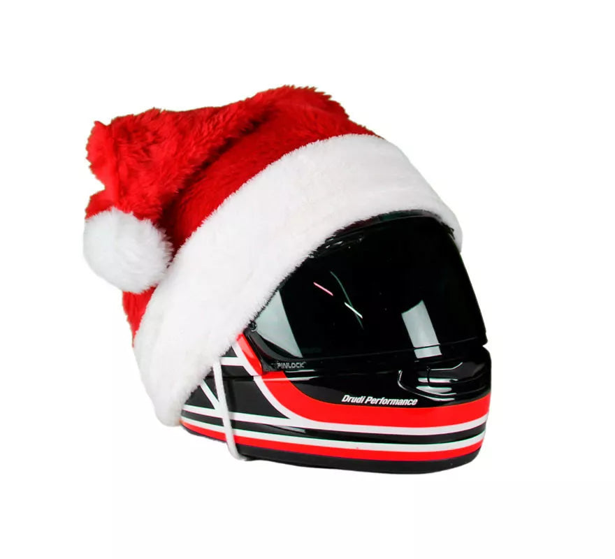 Translation missing: es.Gorro de Papá Noel Navidad para Cascos de Moto con sujeción