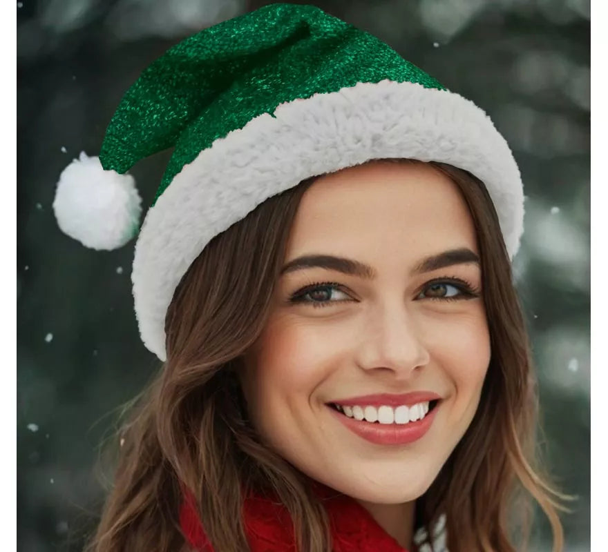 Translation missing: es.Gorro de Papá Noel verde adulto