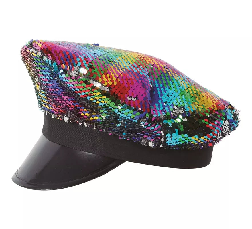 Translation missing: es.Gorro de Policía de Lentejuelas Multicolor para mujer