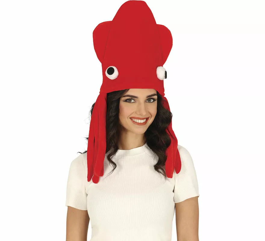Translation missing: es.Gorro de Pulpo rojo adulto