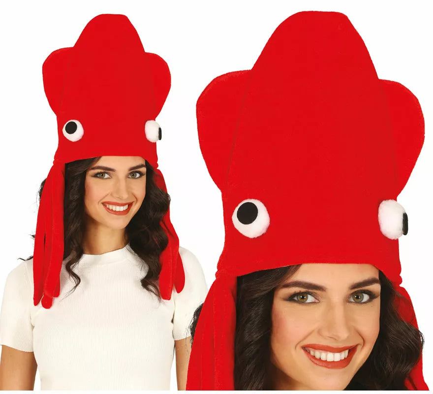 Translation missing: es.Gorro de Pulpo rojo adulto
