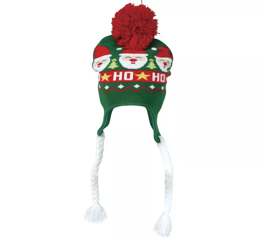 Gorro de Santa Claus con Trenzas