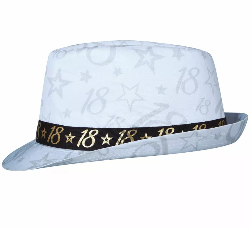 Translation missing: es.Gorro Gángster Blanco 18 Años Cumpleaños y Aniversarios