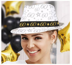 Gorro Gángster Blanco 60 Años Cumpleaños y Aniversarios