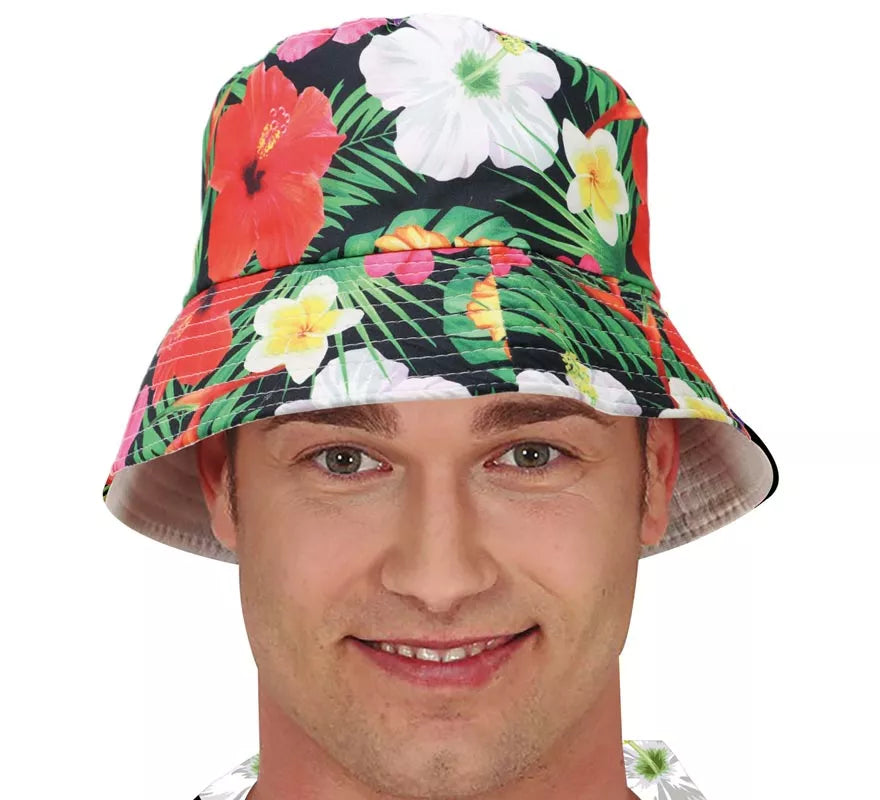 Translation missing: es.Gorro Hawaiano Flores Tropical adulto
