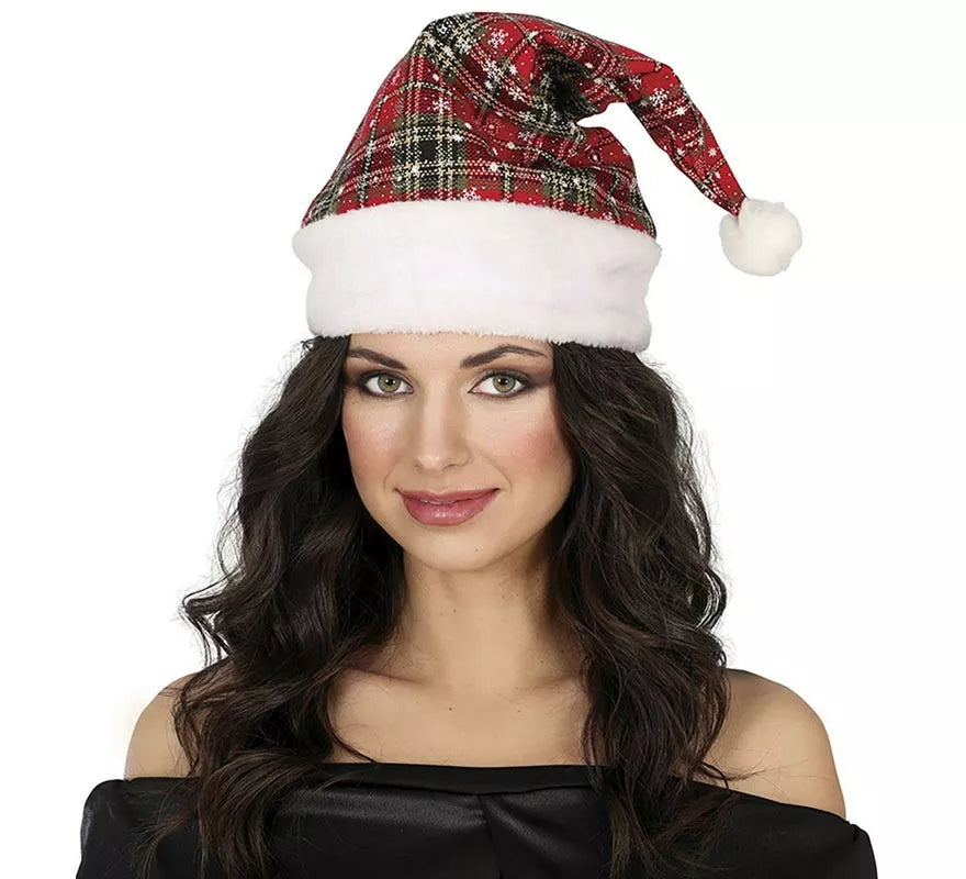 Translation missing: es.Gorro Navidad de Cuadros verde y rojo