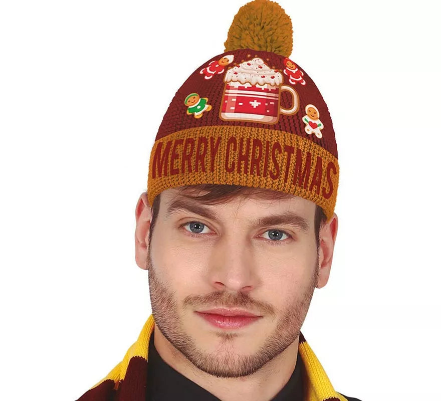 Translation missing: es.Gorro Navideño burdeos efecto de lana