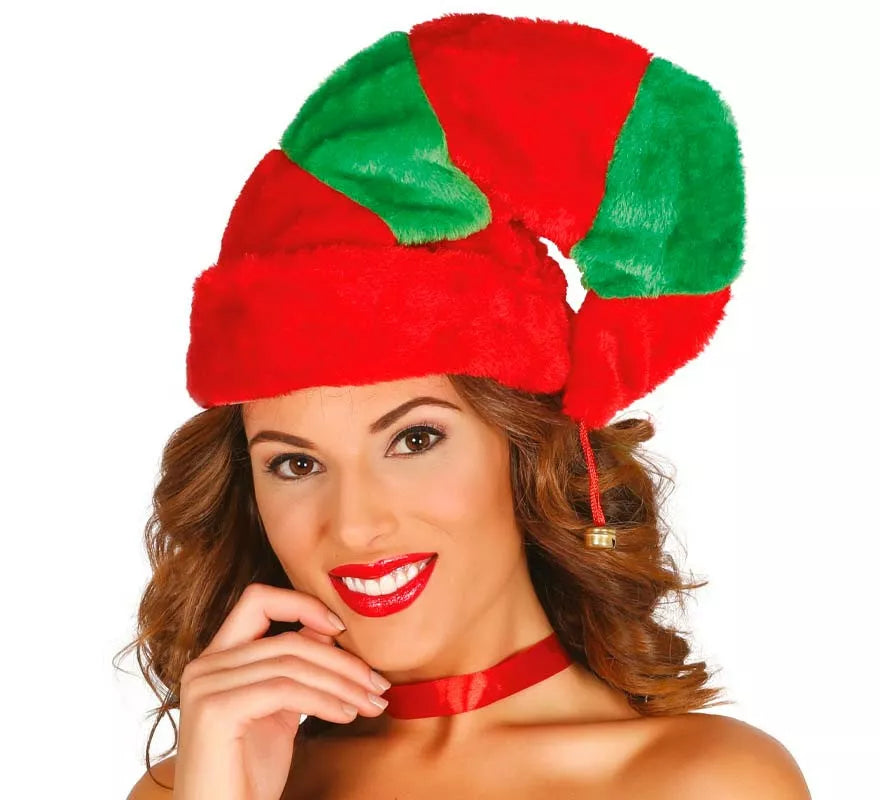 Translation missing: es.Gorro o Sombrero de Elfo rojo y verde con cascabel